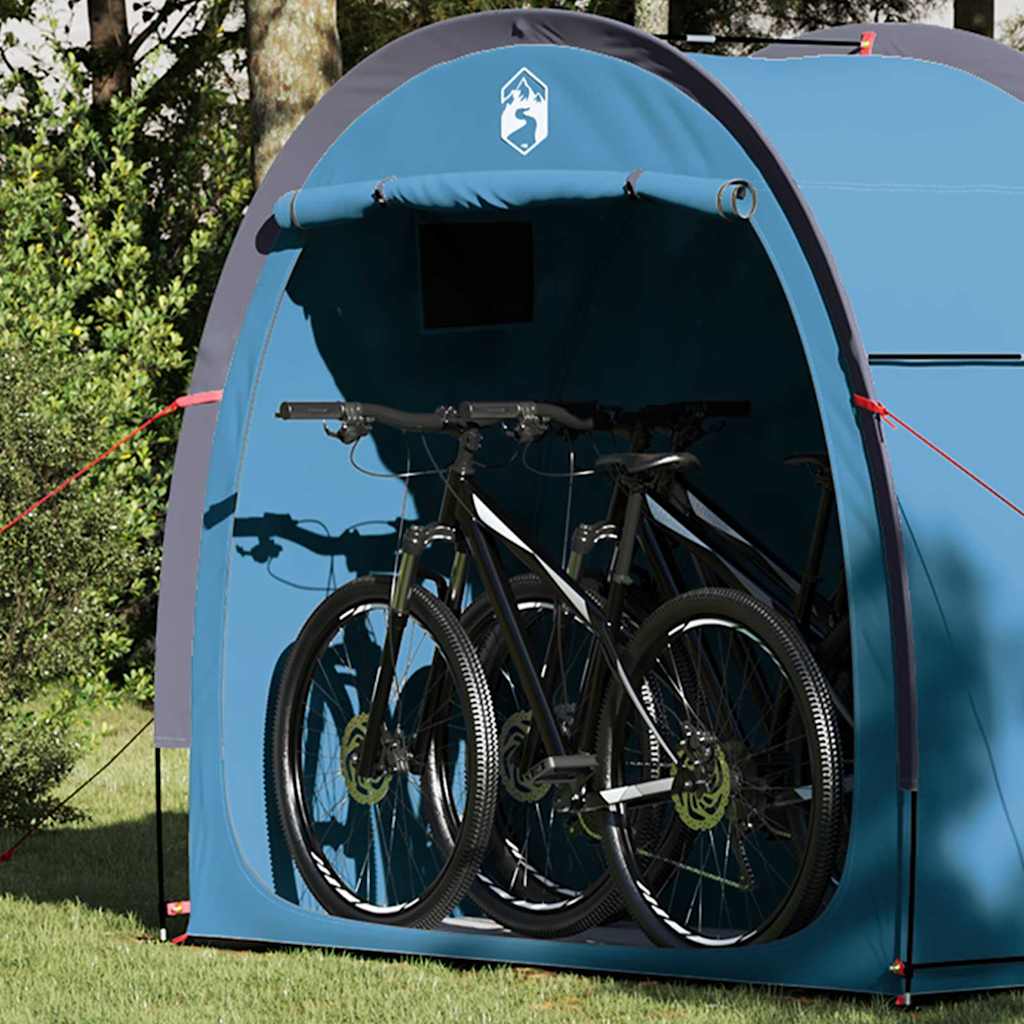 Fahrradgarage mit Dach mit Speicher Blau 210 x 90 x 174 cm