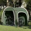 Fahrradgarage mit Dach mit Speicher Grün 218 x 156 x 180 cm