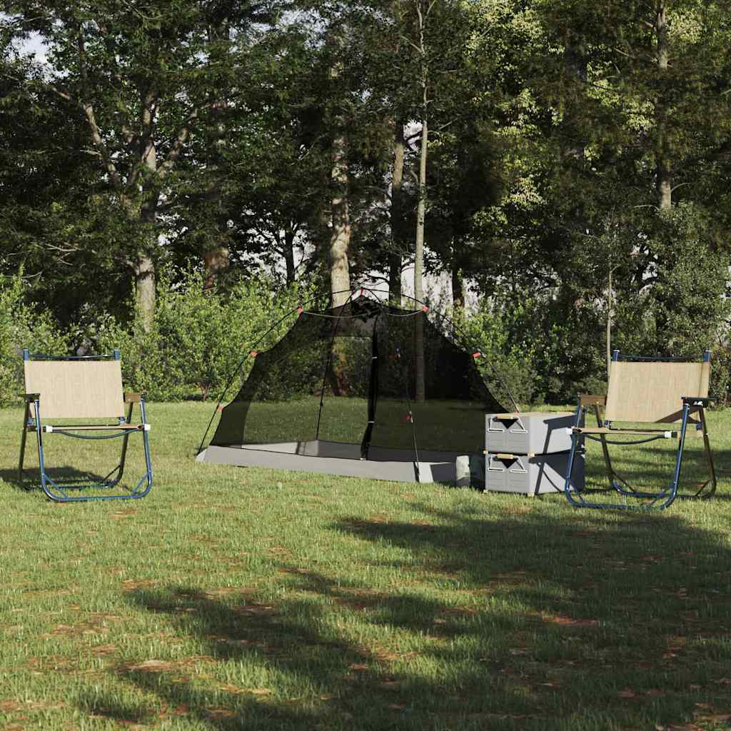 Zelt mit Dach mit Speicher Grau und Schwarz 236 x 150 x 136 cm
