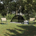 Zelt mit Dach mit Speicher Grau und Schwarz 236 x 150 x 136 cm