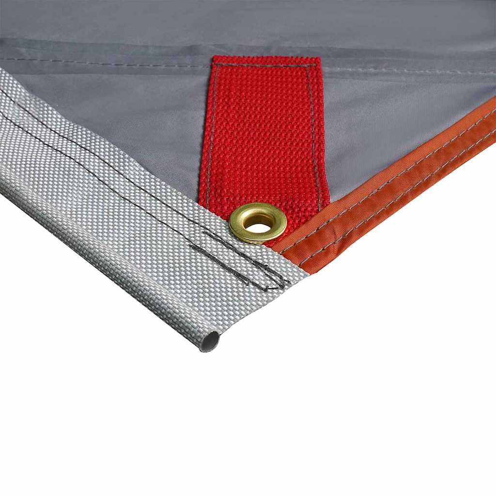 Wohnwagenmarkise Personen 240 x 350 cm Grau und Orange Taft