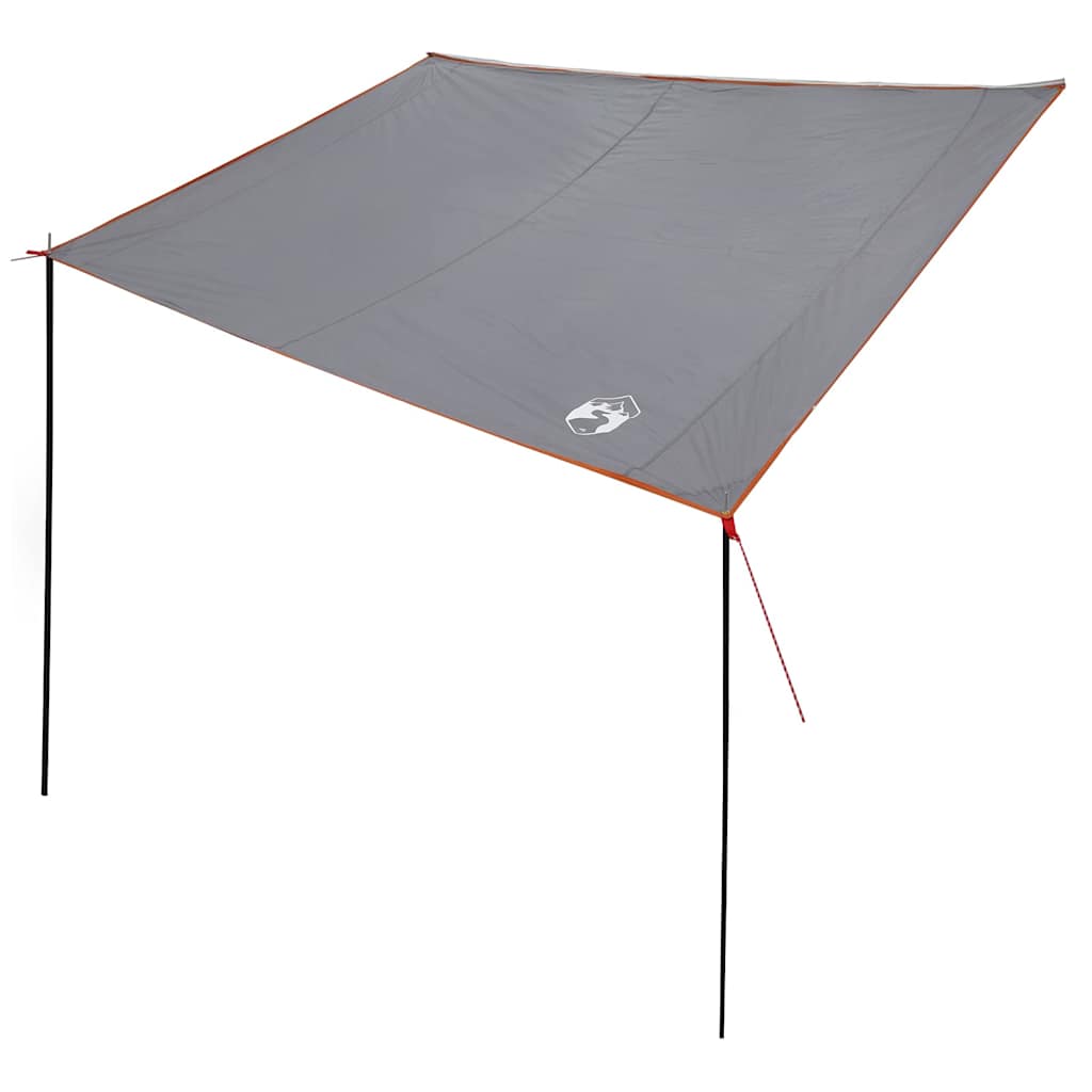 Wohnwagenmarkise Personen 240 x 350 cm Grau und Orange Taft