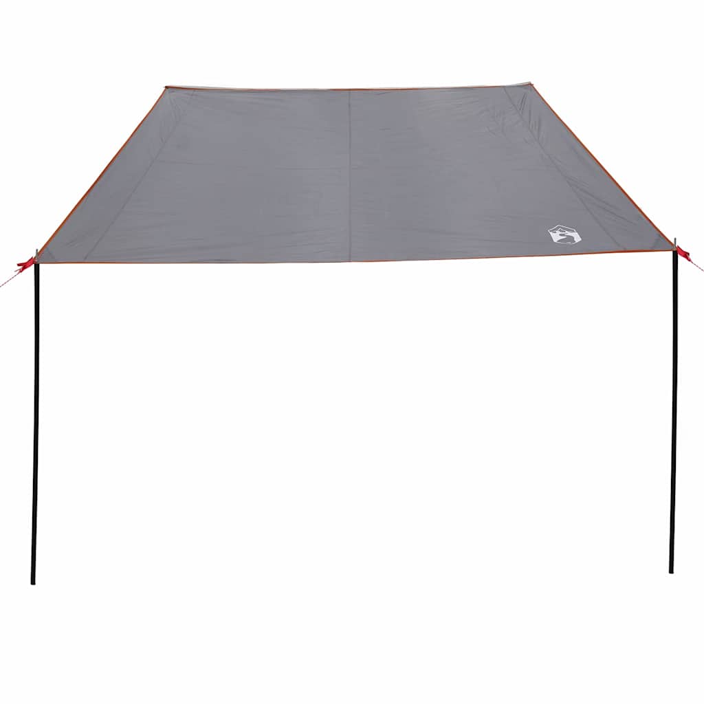 Wohnwagenmarkise Personen 240 x 350 cm Grau und Orange Taft