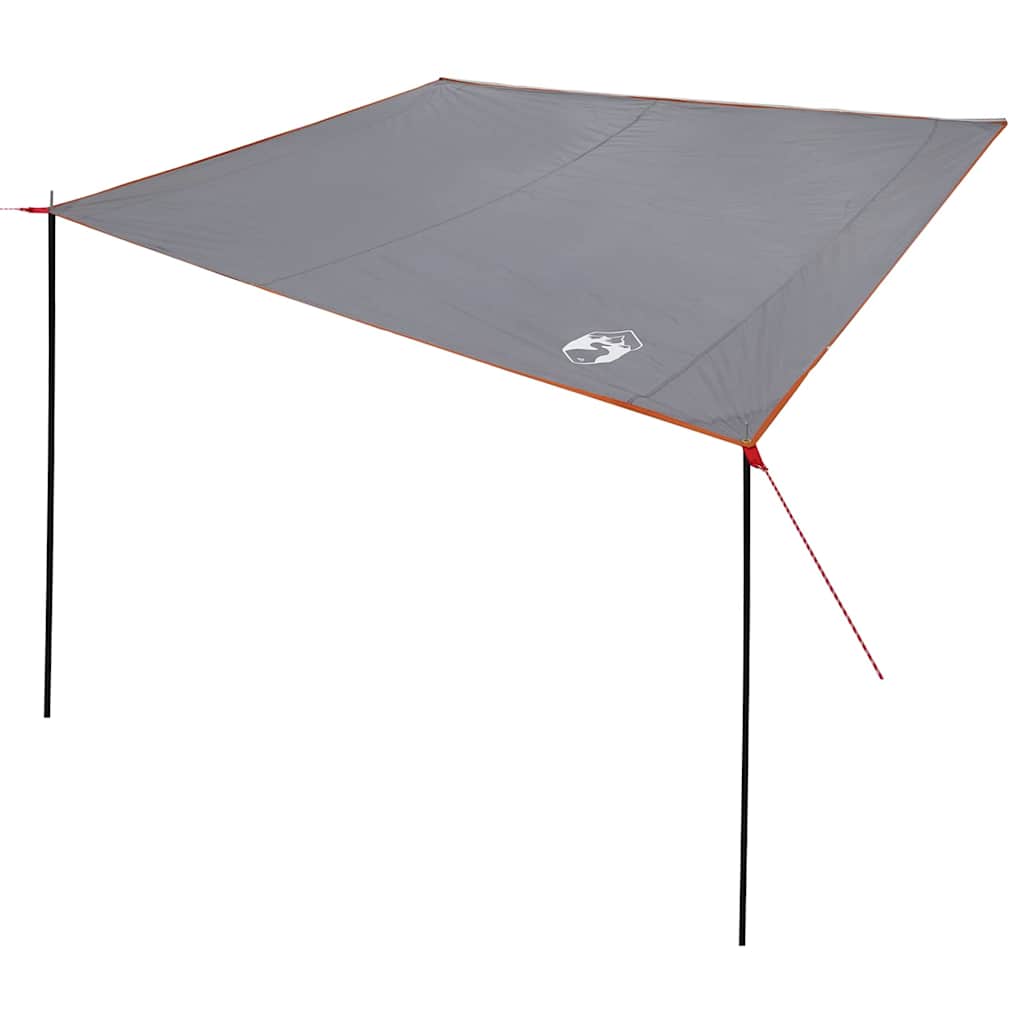 Wohnwagenmarkise Personen 240 x 460 cm Grau und Orange Taft