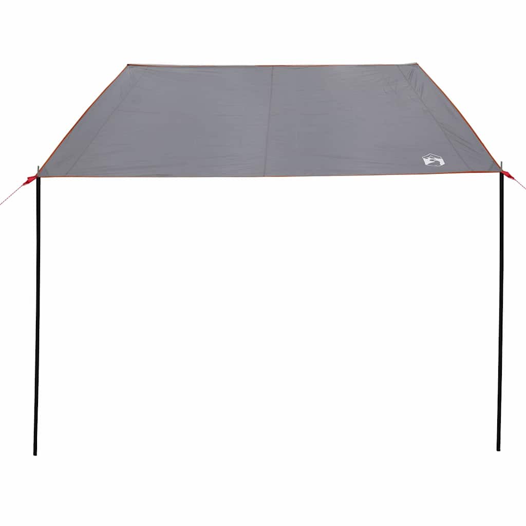 Wohnwagenmarkise Personen 240 x 460 cm Grau und Orange Taft