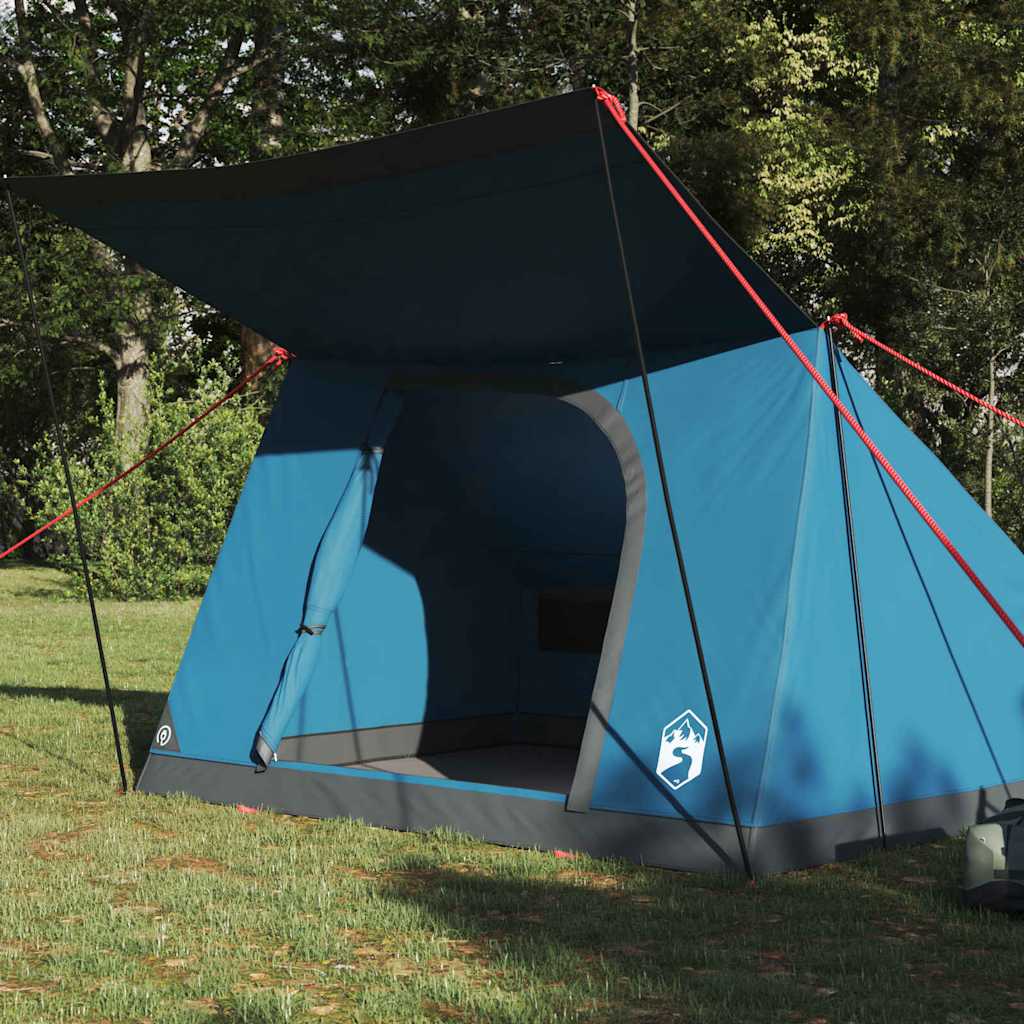 Campingzelt mit Dach mit Speicher Blau 223 x 163 x 130 cm Taft