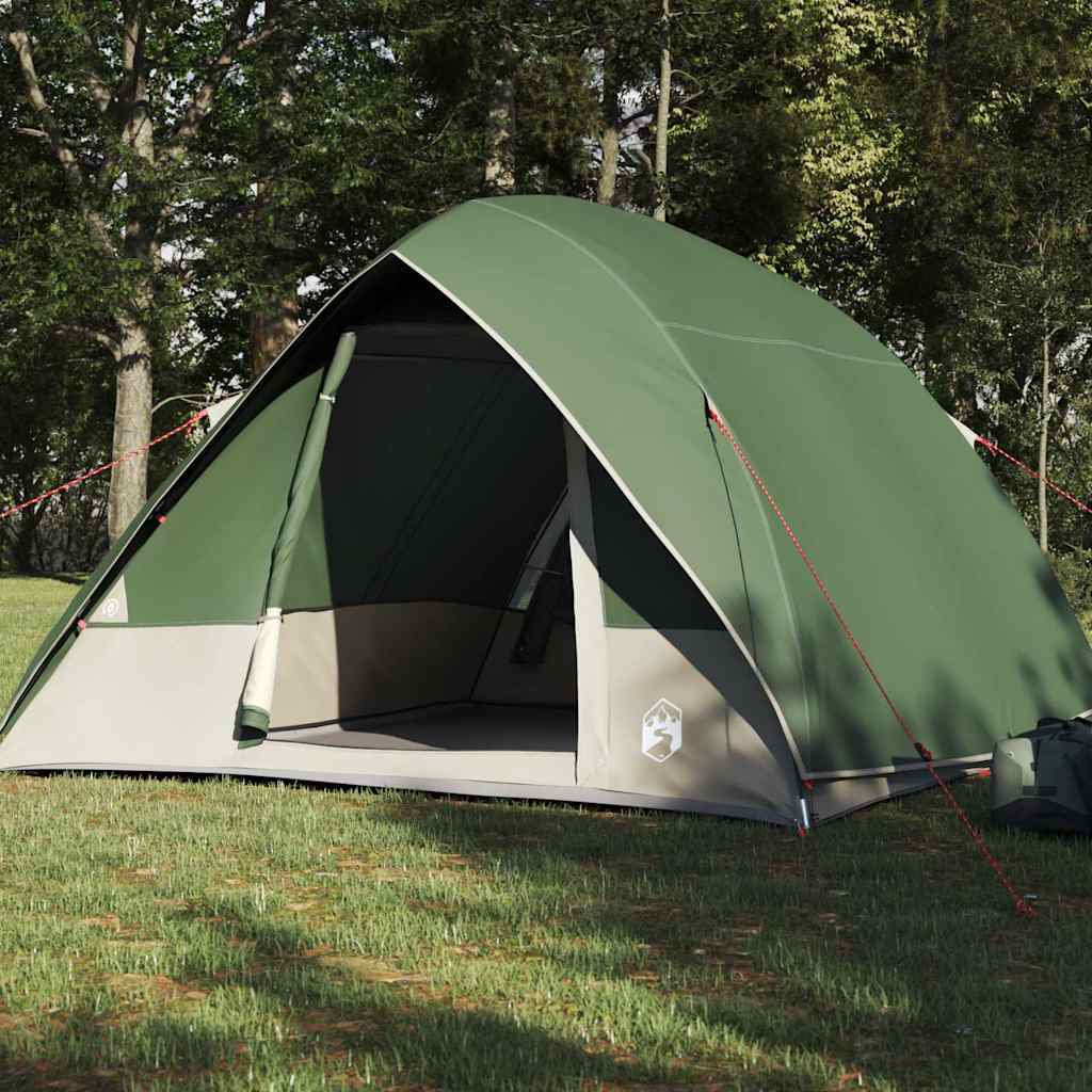Campingzelt mit Dach mit Speicher Grün 275 x 230 x 140 cm Taft