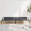 Hundebett Erhöht Schwarz 130x80x20 cm Textilene und Stahl