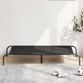 Hundebett Erhöht Schwarz 130x80x20 cm Oxford-Gewebe und Stahl