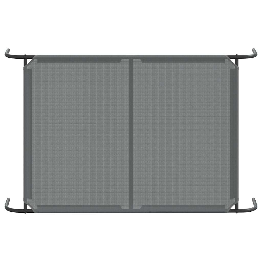 Hundebett Erhöht Grau 130x80x20 cm Textilene und Stahl