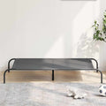 Hundebett Erhöht Grau 130x80x20 cm Textilene und Stahl
