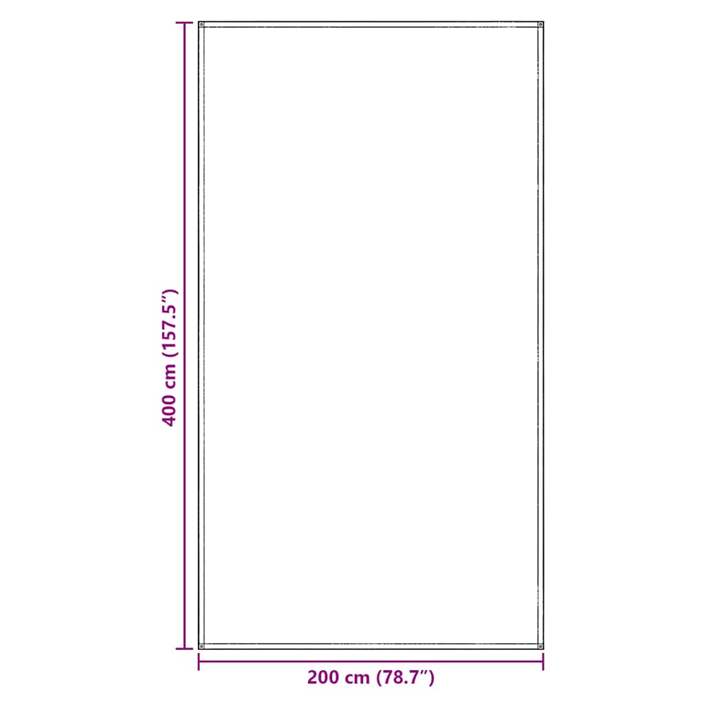 Zeltteppich Blau und Grau 400 x 200 cm Polyethylen