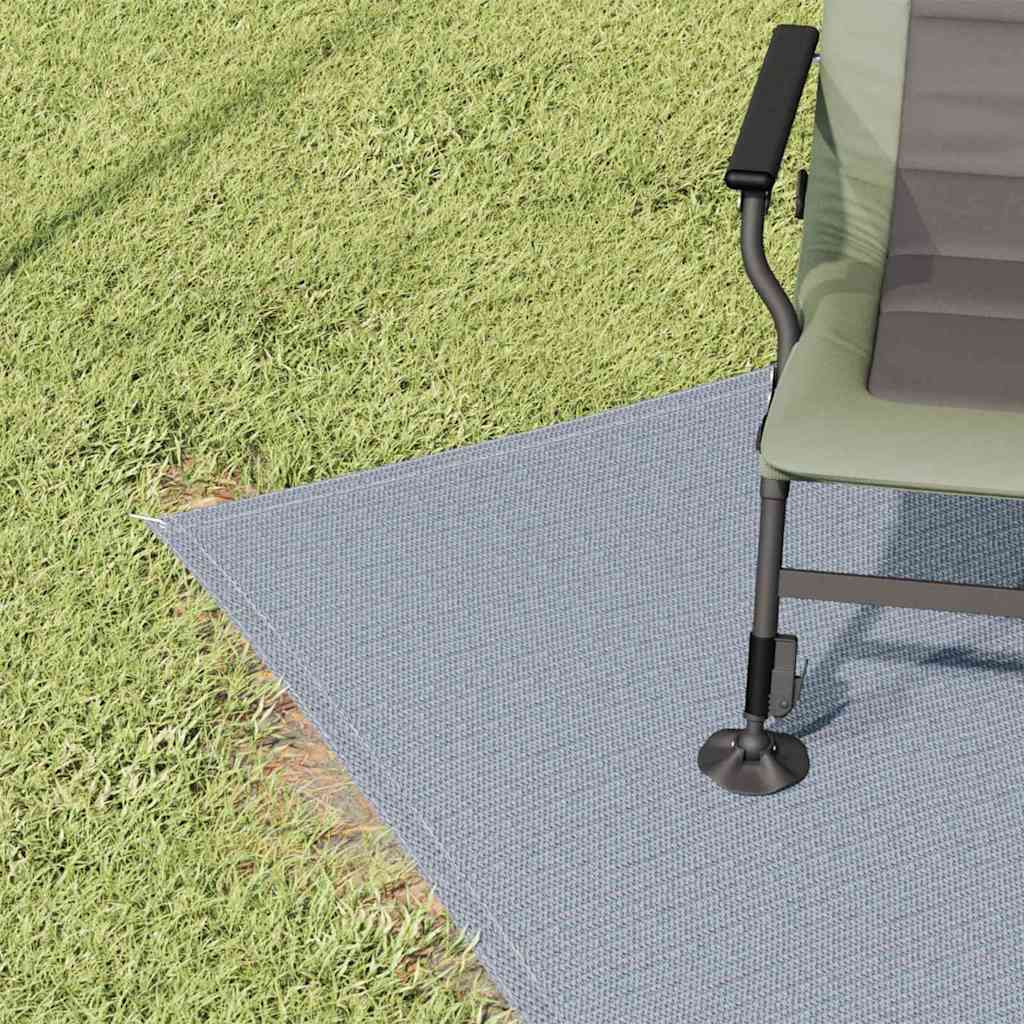 Zeltteppich Blau und Grau 300 x 250 cm Polyethylen