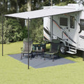 Zeltteppich Blau und Grau 350 x 250 cm Polyethylen