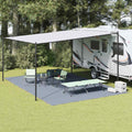 Zeltteppich Blau und Grau 600 x 400 cm Polyethylen