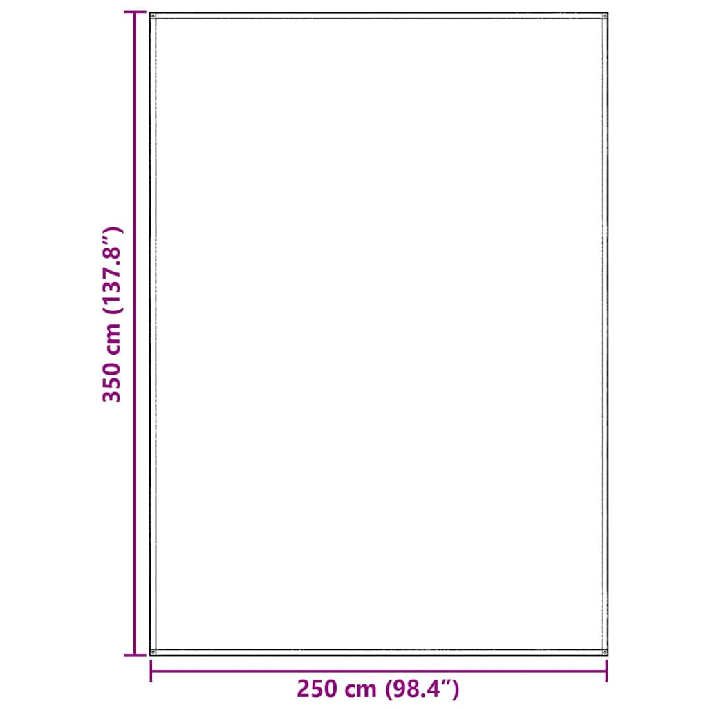 Zeltteppich Hellgrau 350 x 250 cm Polyethylen