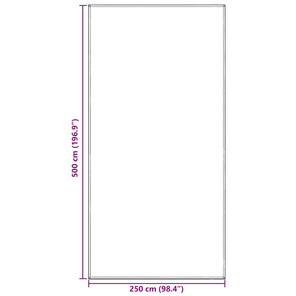 Zeltteppich Hellgrau 500 x 250 cm Polyethylen