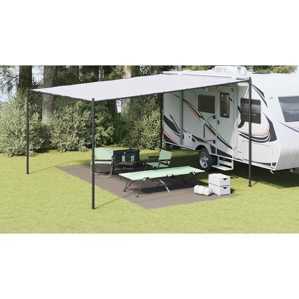 Zeltteppich Hellgrau 550 x 250 cm Polyethylen