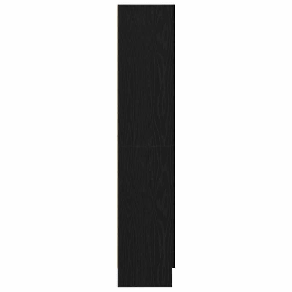 Bücherregal Schwarz Eichen-Optik 82,5 x 30,5 x 150 cm
