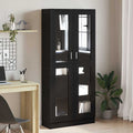 Bücherregal Schwarz Eichen-Optik 82,5 x 30,5 x 185 cm
