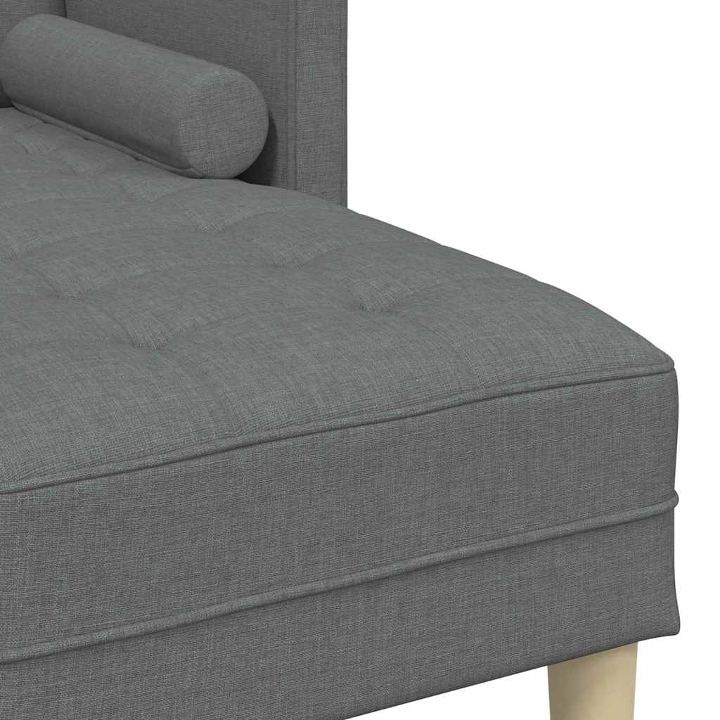 Sofa Set mit Kissen Dunkelgrau Polyester