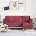 Sofa Set mit Kissen Weinrot Polyester