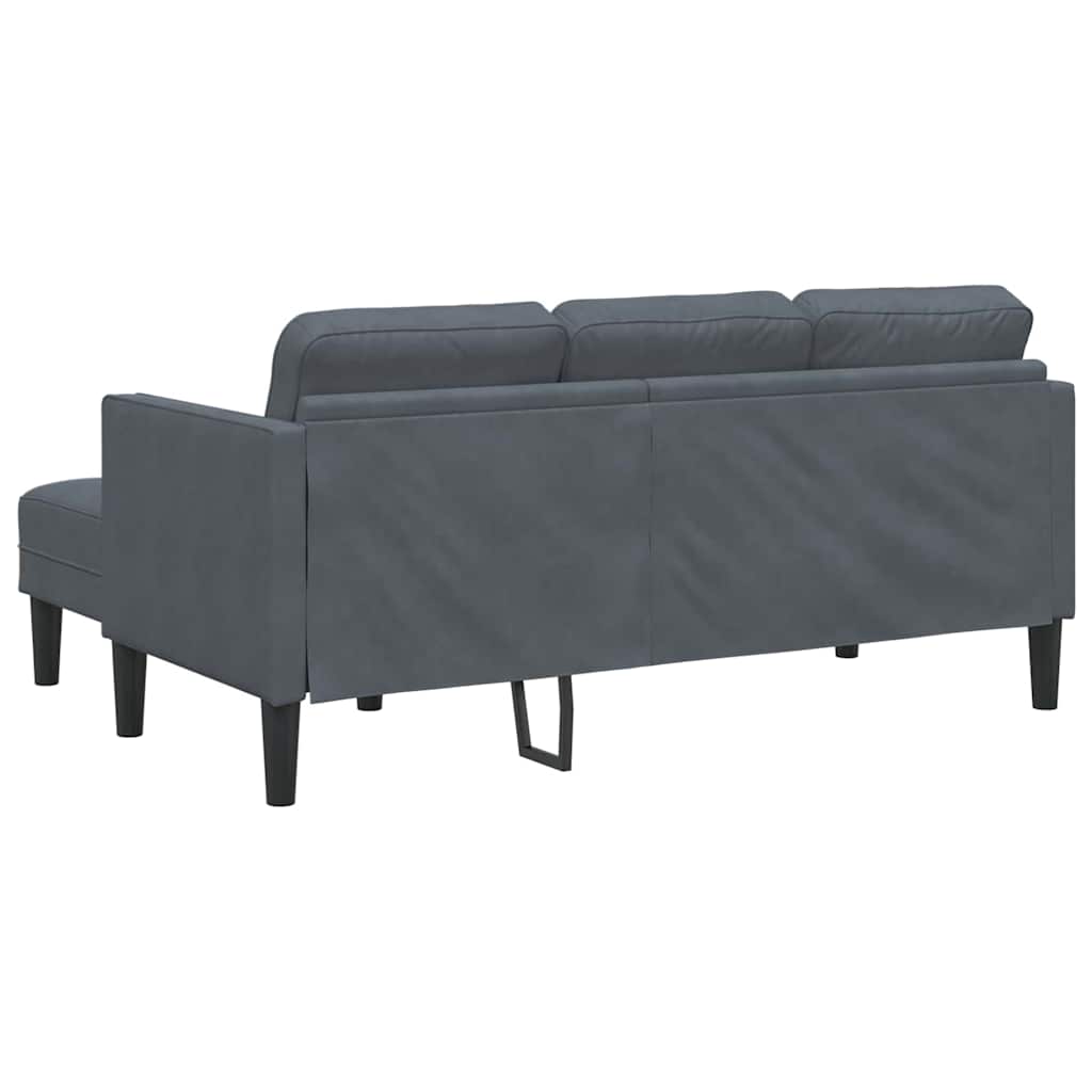 Sofa Set mit Kissen Dunkelgrau Polyester