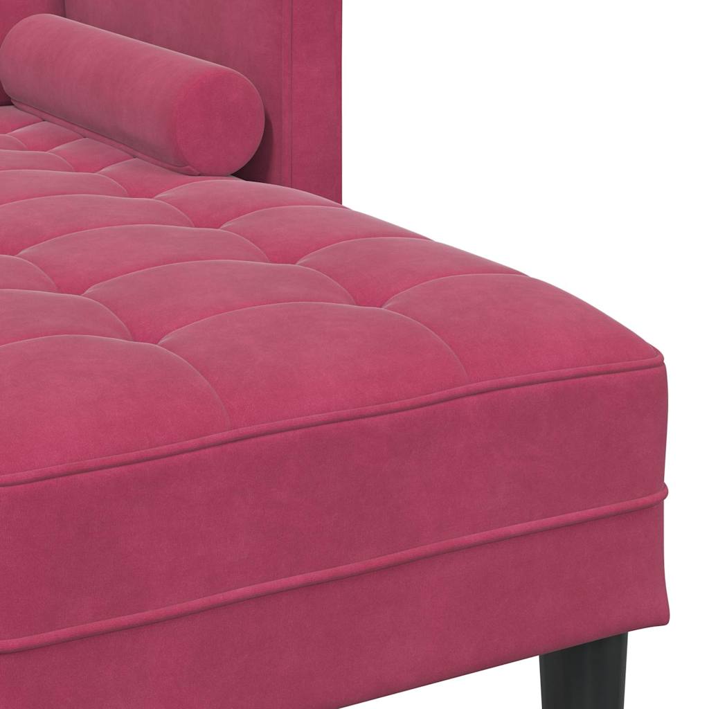 Sofa Set mit Kissen Weinrot Polyester
