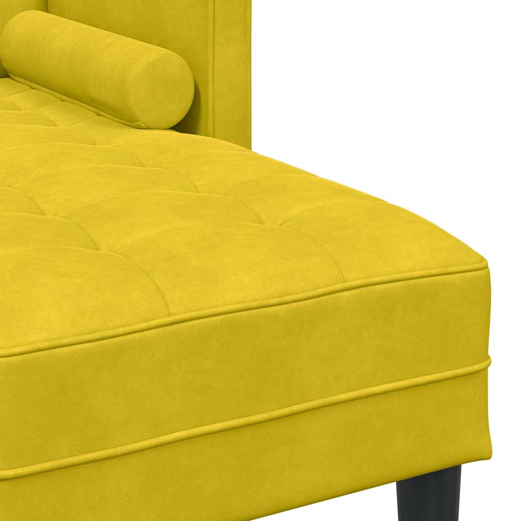 Sofa Set mit Kissen Gelb Polyester