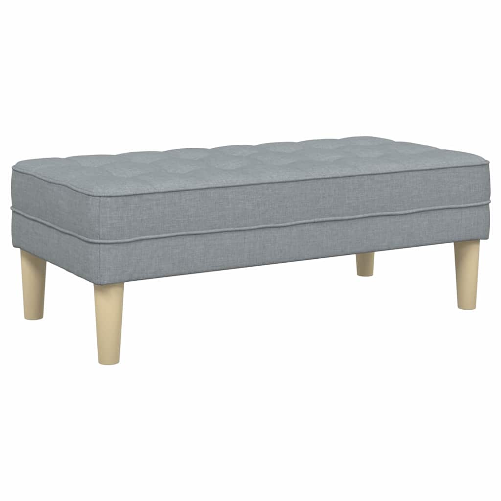 Bank mit Kissen Hellgrau 113 x 57 x 39 cm Stoff