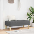 Bank mit Kissen Dunkelgrau 113 x 57 x 39 cm Stoff