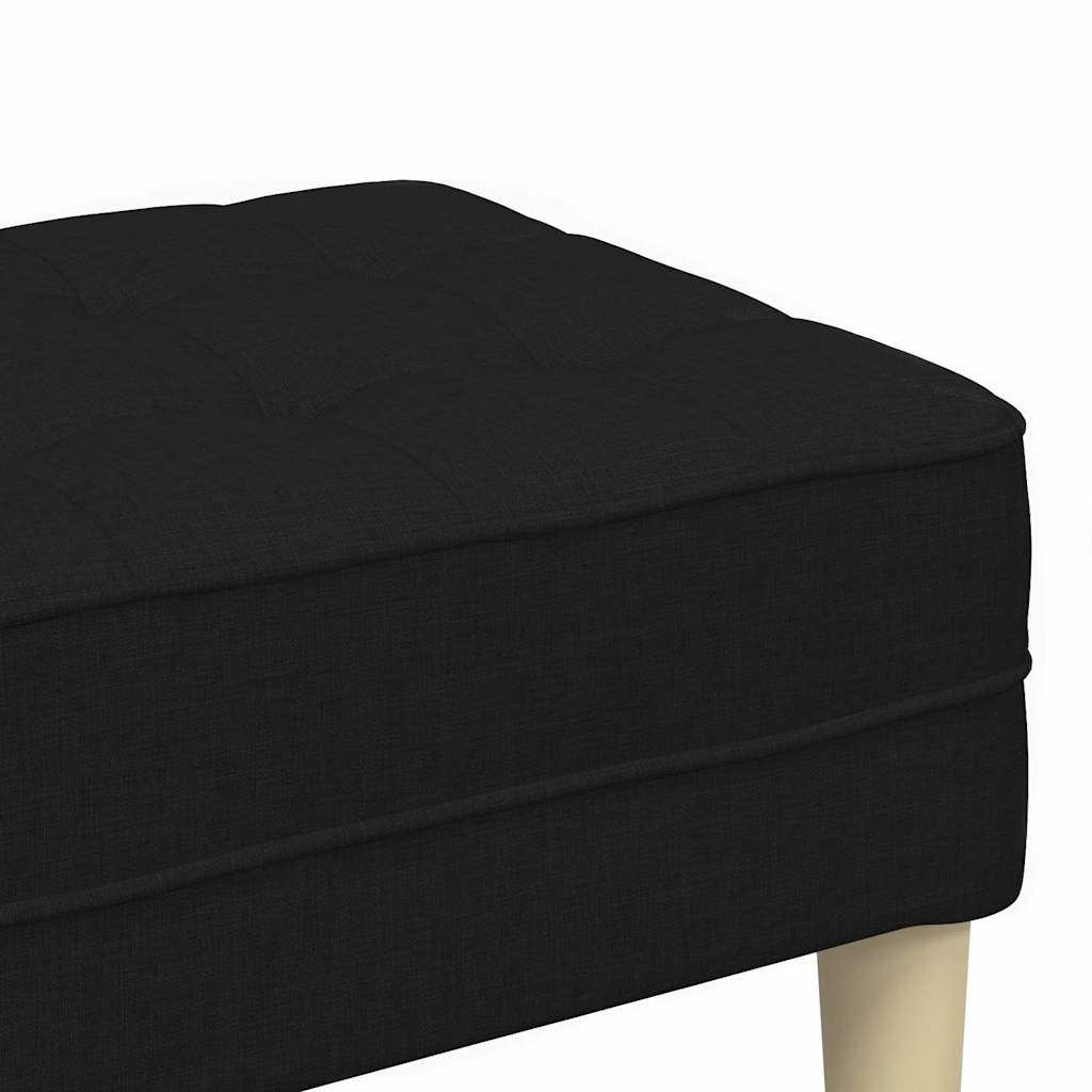 Bank mit Kissen Schwarz 113 x 57 x 39 cm Stoff