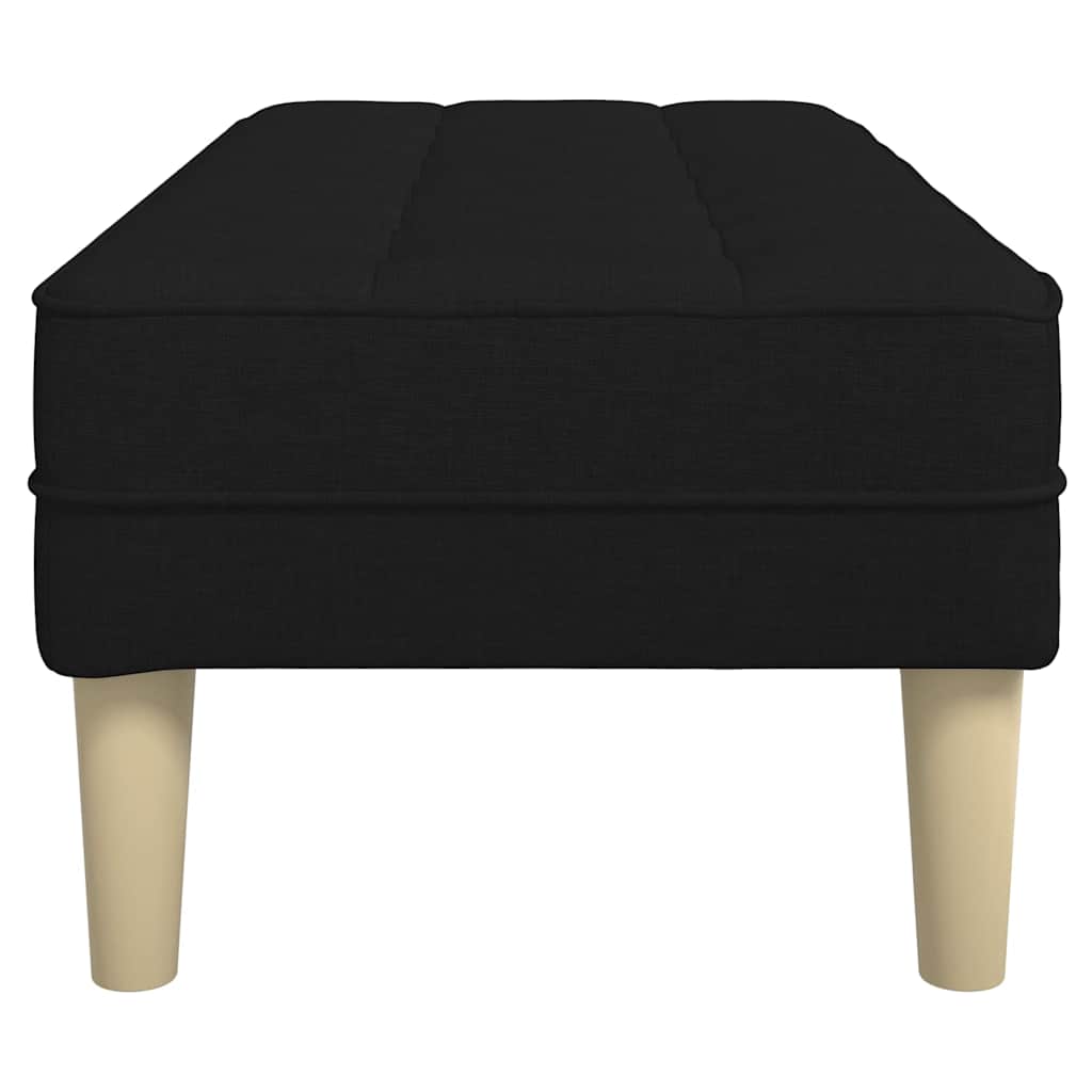 Bank mit Kissen Schwarz 113 x 57 x 39 cm Stoff