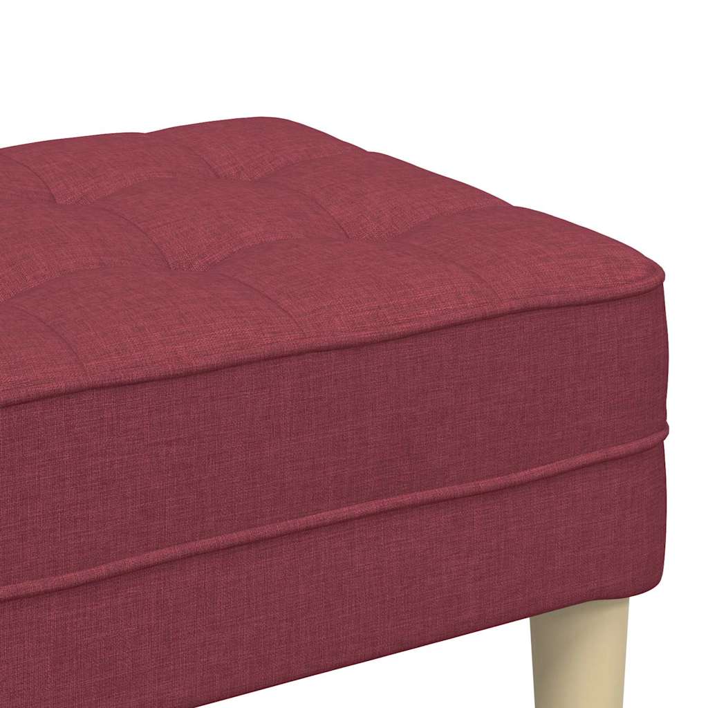 Bank mit Kissen Weinrot 113 x 57 x 39 cm Stoff