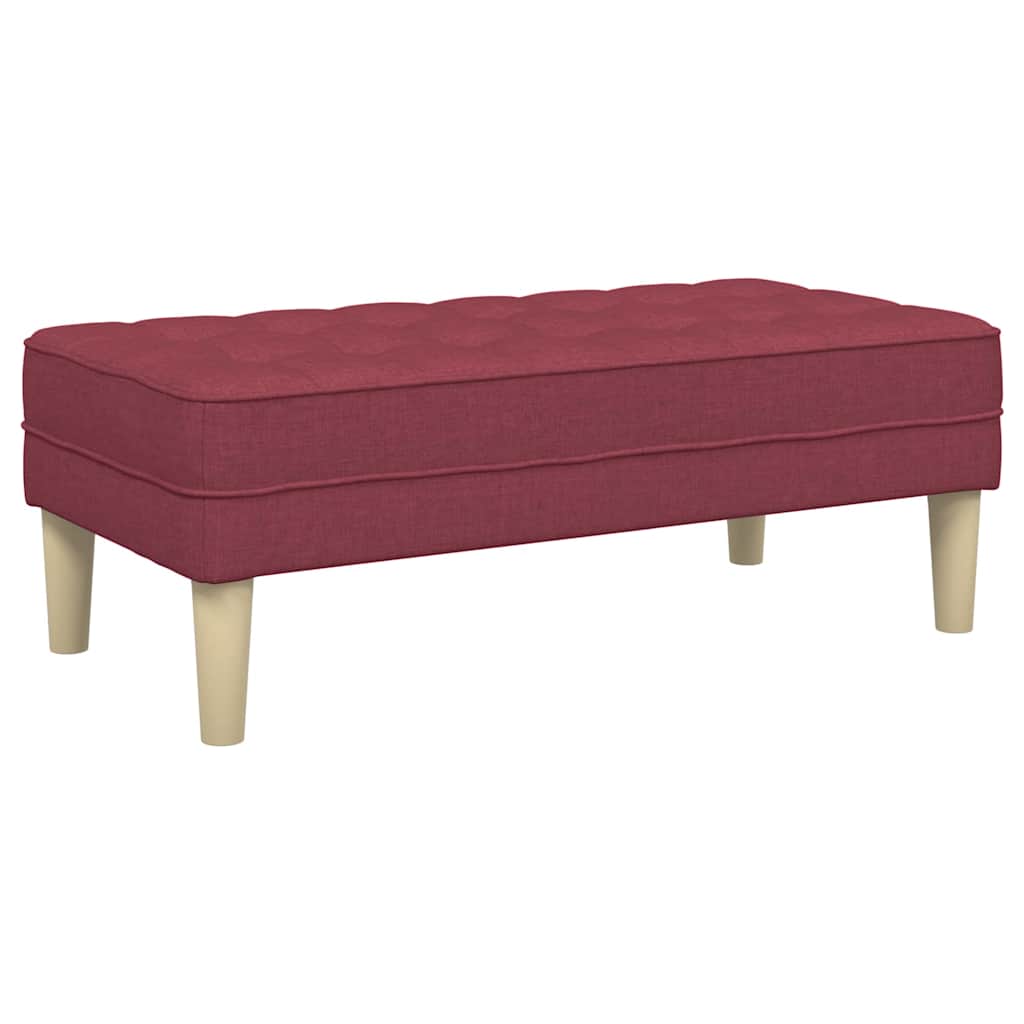 Bank mit Kissen Weinrot 113 x 57 x 39 cm Stoff