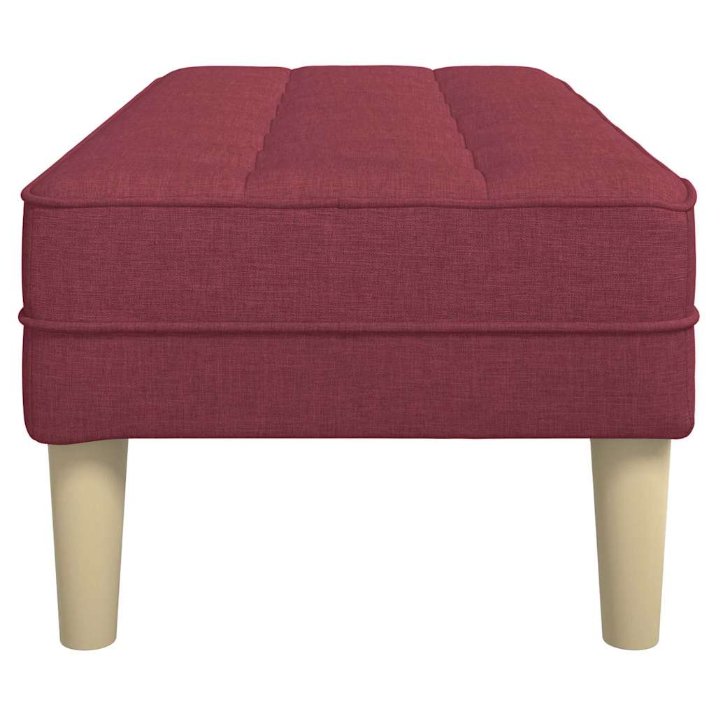 Bank mit Kissen Weinrot 113 x 57 x 39 cm Stoff