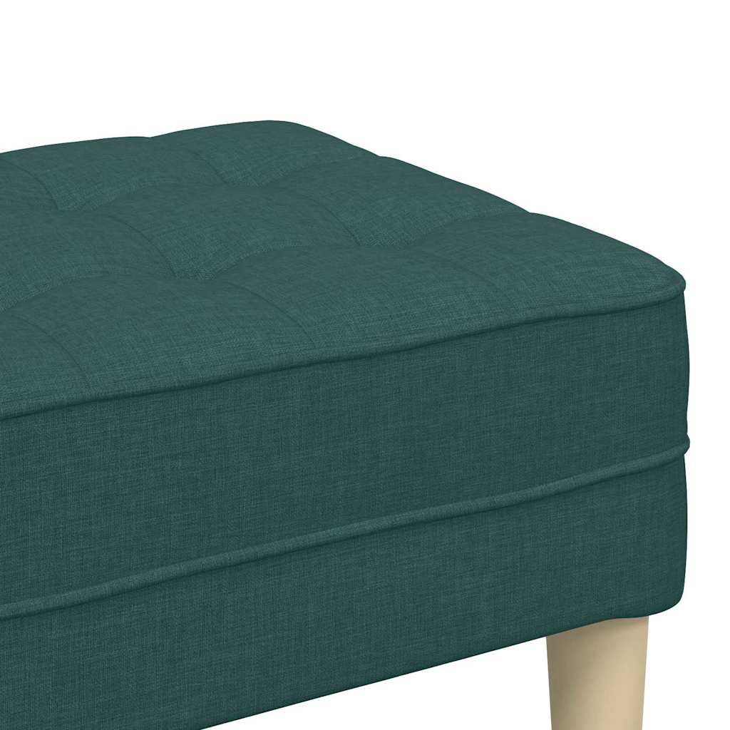 Bank mit Kissen Dunkelgrün 113 x 57 x 39 cm Stoff