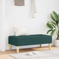 Bank mit Kissen Dunkelgrün 113 x 57 x 39 cm Stoff