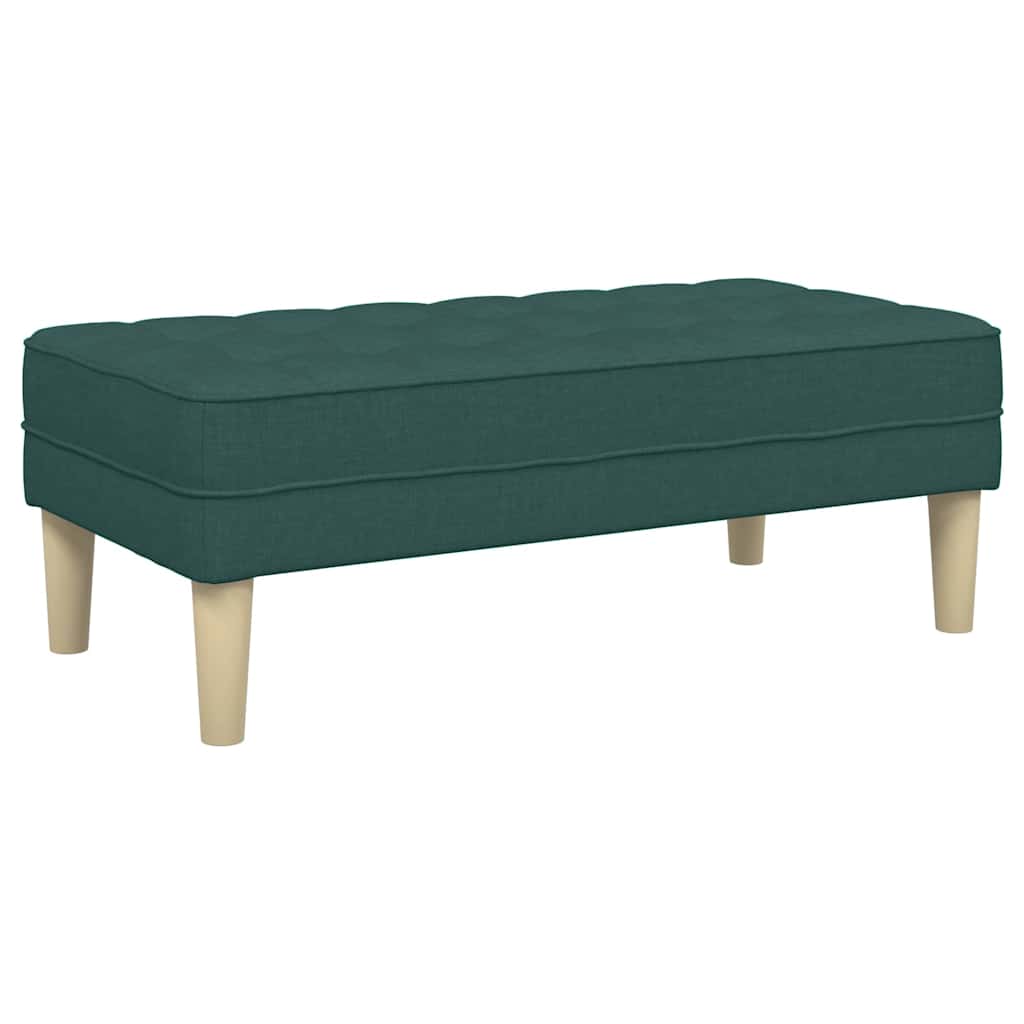 Bank mit Kissen Dunkelgrün 113 x 57 x 39 cm Stoff