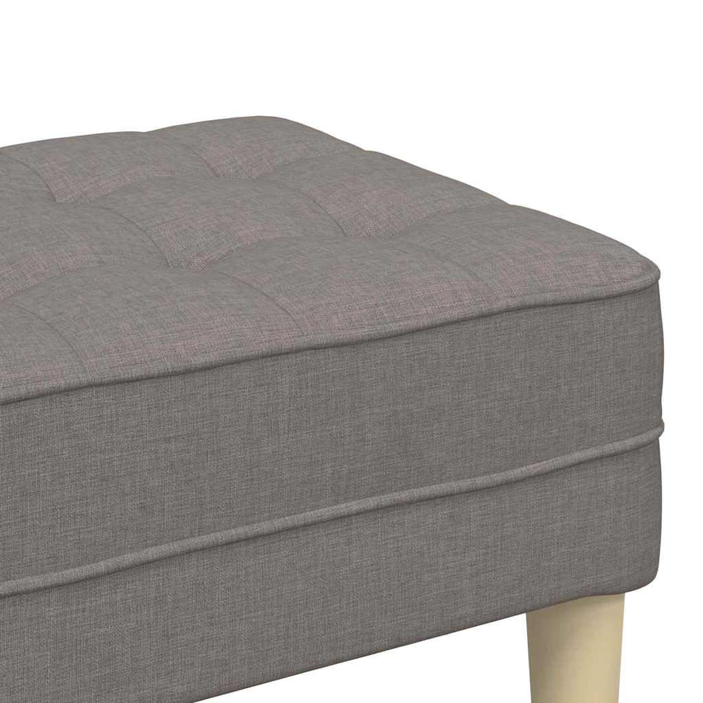 Bank mit Kissen Taupe 113 x 57 x 39 cm Stoff
