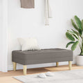 Bank mit Kissen Taupe 113 x 57 x 39 cm Stoff