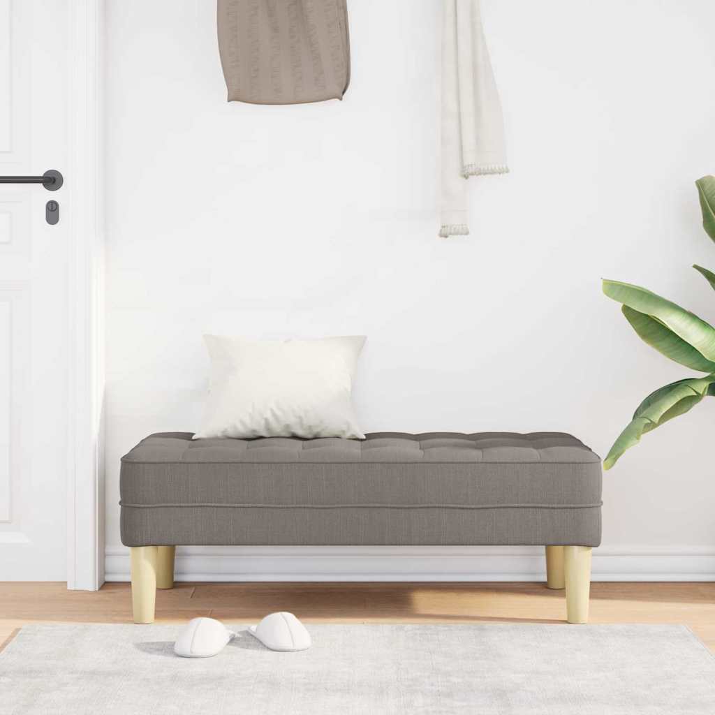 Bank mit Kissen Taupe 113 x 57 x 39 cm Stoff
