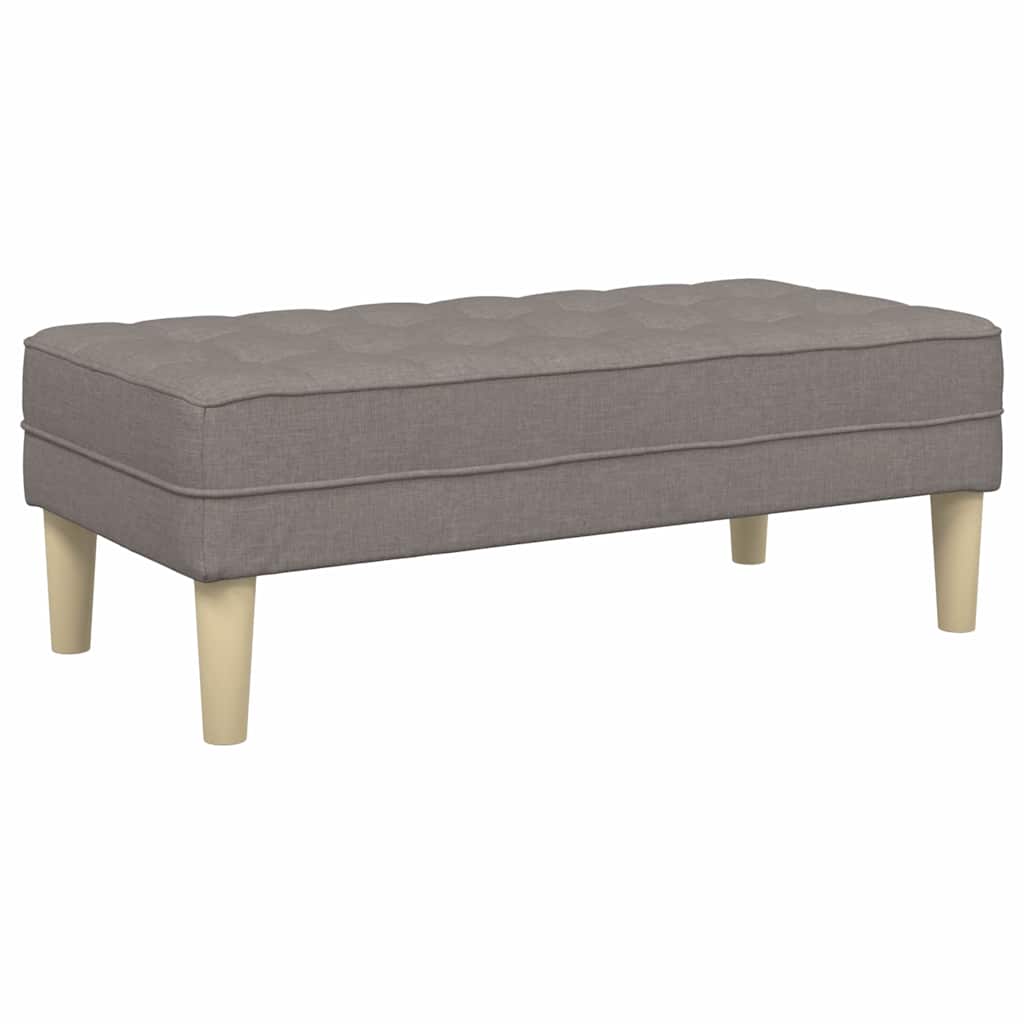 Bank mit Kissen Taupe 113 x 57 x 39 cm Stoff