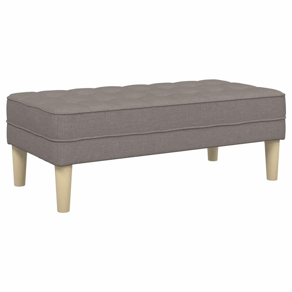 Bank mit Kissen Taupe 113 x 57 x 39 cm Stoff