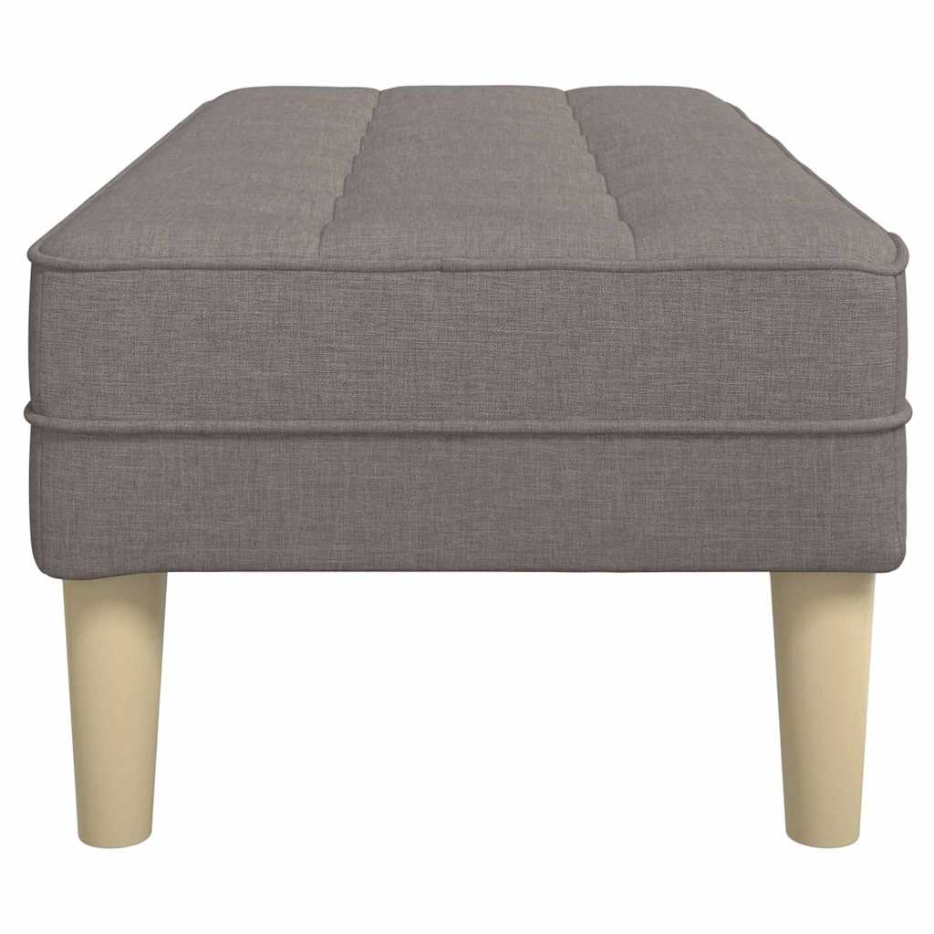 Bank mit Kissen Taupe 113 x 57 x 39 cm Stoff