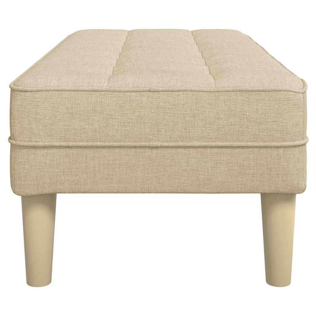 Bank mit Kissen Creme 113 x 57 x 39 cm Stoff