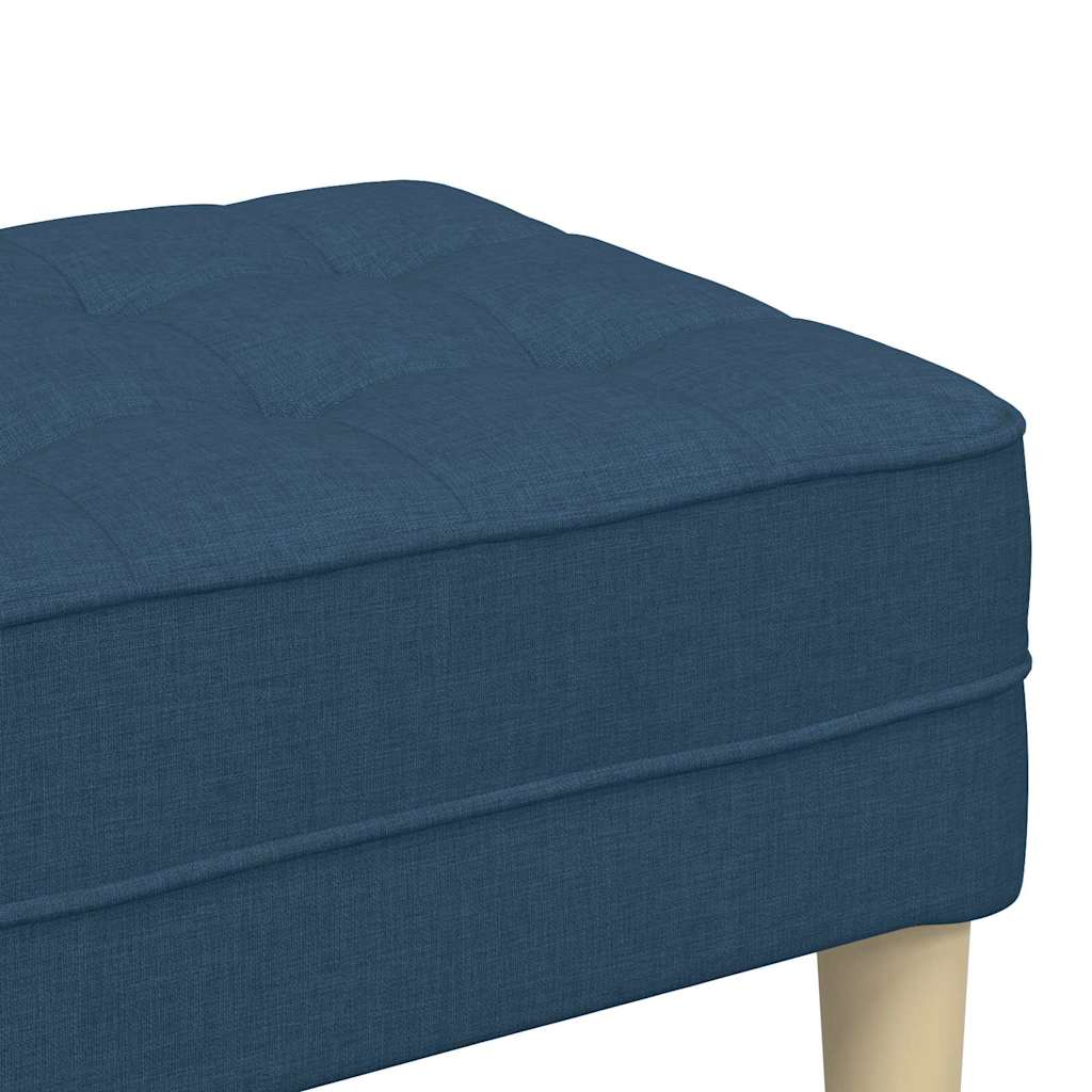 Bank mit Kissen Blau 113 x 57 x 39 cm Stoff