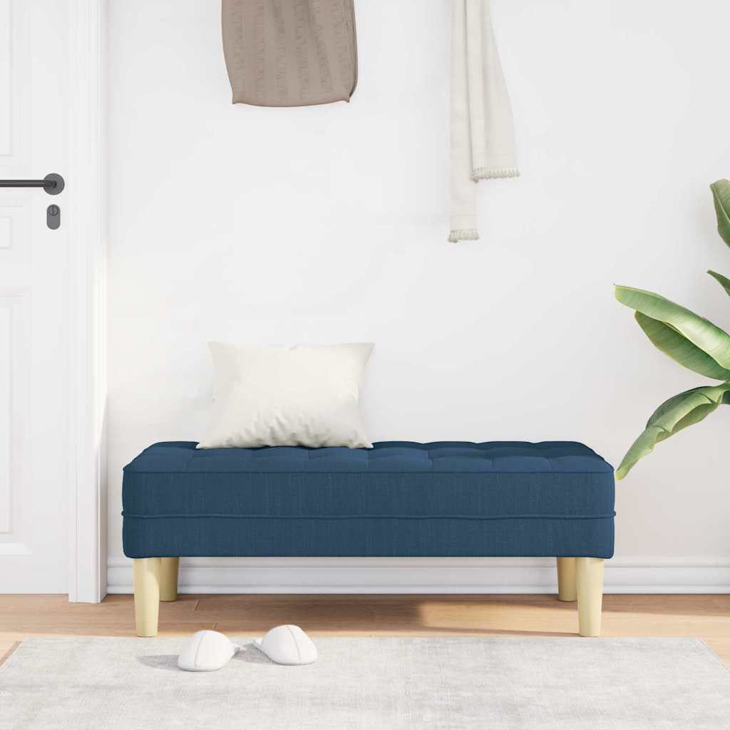 Bank mit Kissen Blau 113 x 57 x 39 cm Stoff