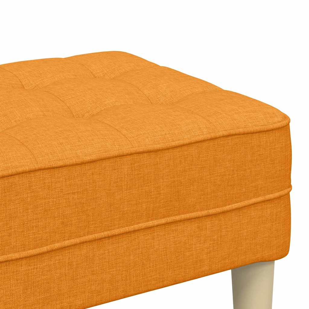 Bank mit Kissen Dunkelgelb 113 x 57 x 39 cm Stoff
