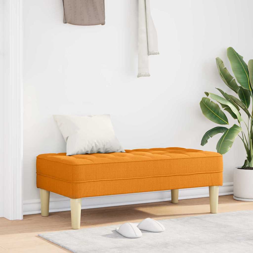 Bank mit Kissen Dunkelgelb 113 x 57 x 39 cm Stoff
